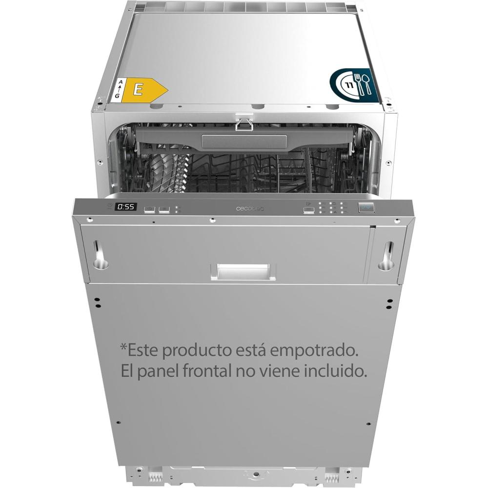 image:imageCecotec LaveVaisselle Intgr 60 cm Bolero Aguazero 6500 FullBI 15 Couverts Troisime Bac Faible Consommation dnergie 6 Programmes avec Dual Zone Wash O2 Dry Motor Inverter Plus11 Couverts 45 cm