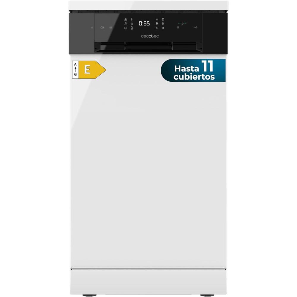 image:imageCecotec Lavevaisselle Indpendant de 45 cm Bolero Aguazero 4201 E 11 Couverts 6 Programmes avec Dual Zone Wash Dpart Diffr jusqu 24 heures avant et AquaStop lectronique Plateau CouvertsBlanc