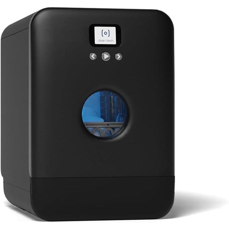 image:imageDAAN TECH Bob Lavevaisselle Compact 3 Couverts Encastrable Pose Libre Avec Rservoir Portable Schage Naturel Assiette 29 cm Origine France GarantieBlack