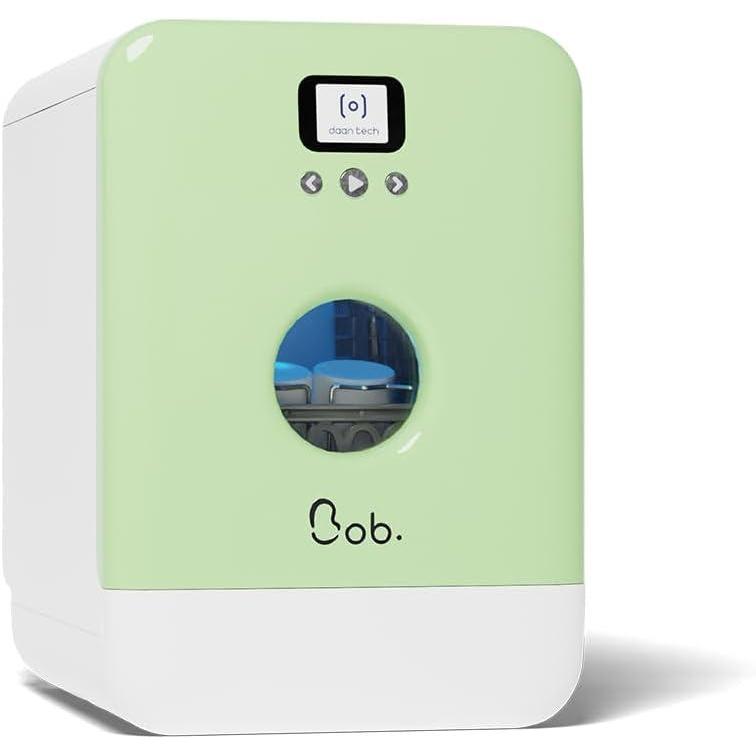 image:imageDAAN TECH Bob Lavevaisselle Compact 3 Couverts Encastrable Pose Libre Avec Rservoir Portable Schage Naturel Assiette 29 cm Origine France GarantieBlancvert