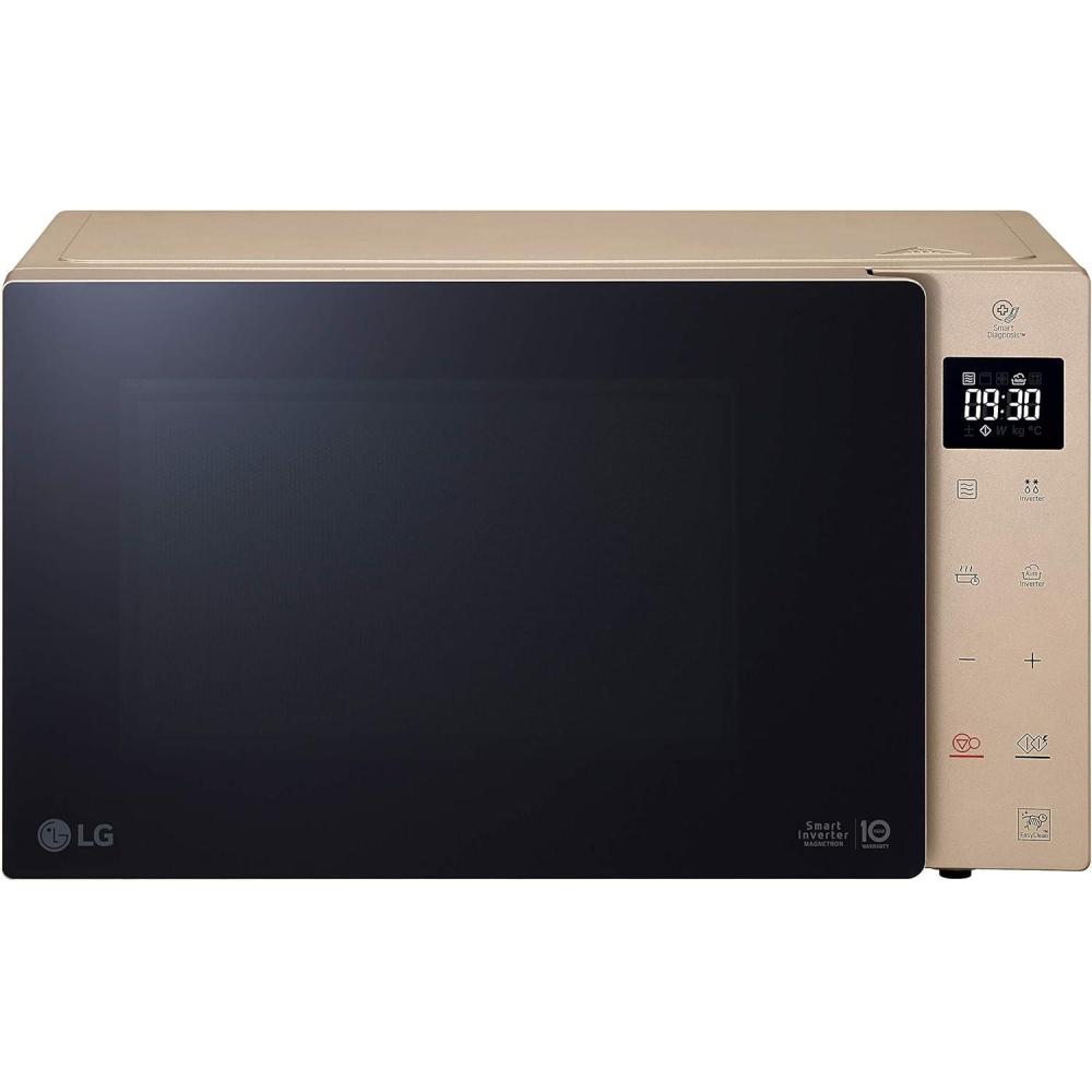 image:imageLG MH6565CPW Grill Smart Inverter Microondes 1 000 W Grill 900 W MicroGrill 1 450 W 25 litres de capacit cran LED Plateau Crispy Plateau intrieur 292 mm Noir matBlond Cendr