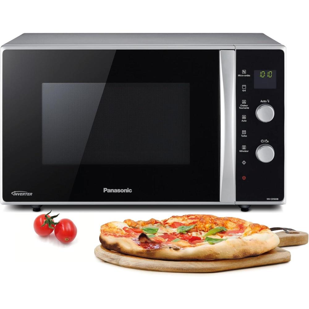 image:imagePanasonic NNCD565BEPG Four 3 en 1 Combin 27 L Inverter Chaleur 100220C Gril Quartz 1300W Microondes 1000 W Plat Crispy Plateau tournant 34 cm Noir Version FRNoir