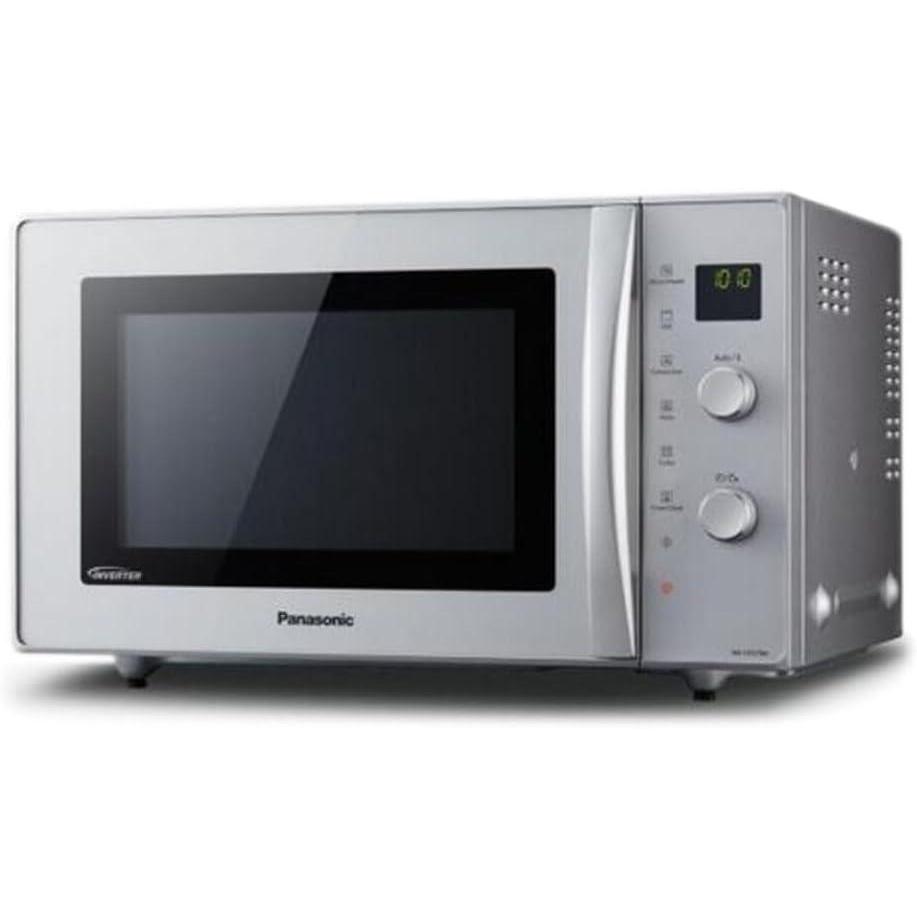 image:imagePanasonic NNCD565BEPG Four 3 en 1 Combin 27 L Inverter Chaleur 100220C Gril Quartz 1300W Microondes 1000 W Plat Crispy Plateau tournant 34 cm Noir Version FRArgent