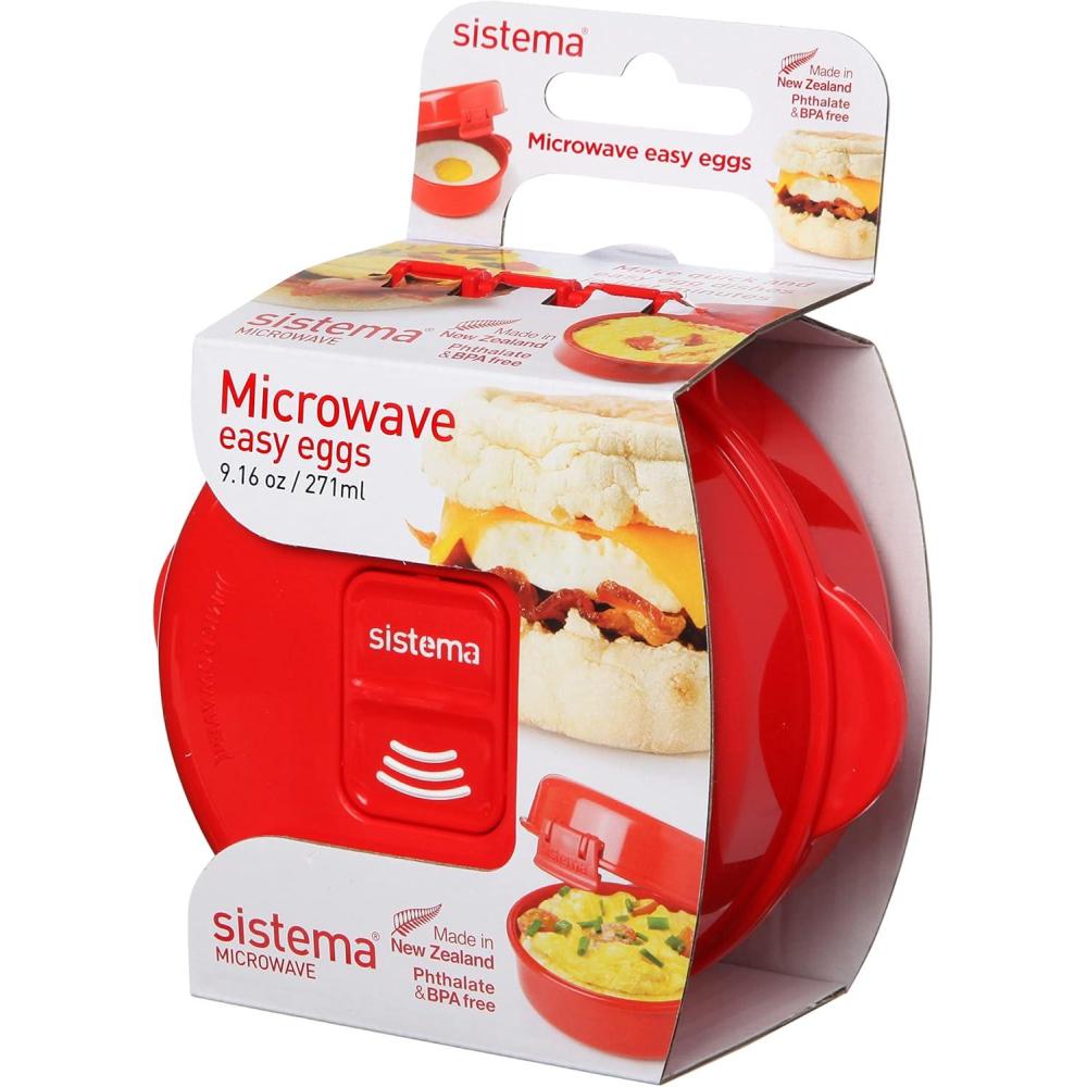 image:imageSistema MicroOndes Easy Eggs Rcipient Alimentaire MicroOndes 271 ML sans BPA RougeRouge