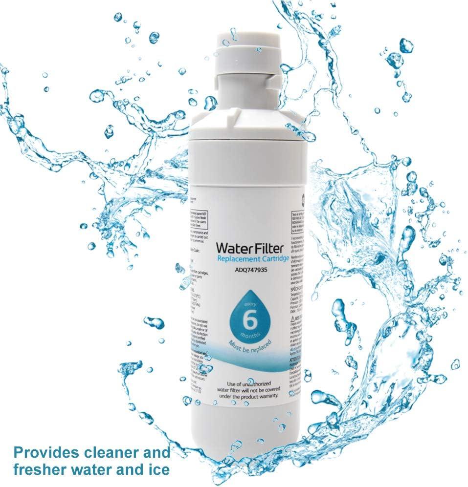 image:imageFiltre eau de rechange LT1000P pour rfrigrateur avec lment filtrant compatible avec Kenmore 9980 convient pour les rfrigrateurs porte franaise et cte cte blanc 1 piceBlanc 1 Pice