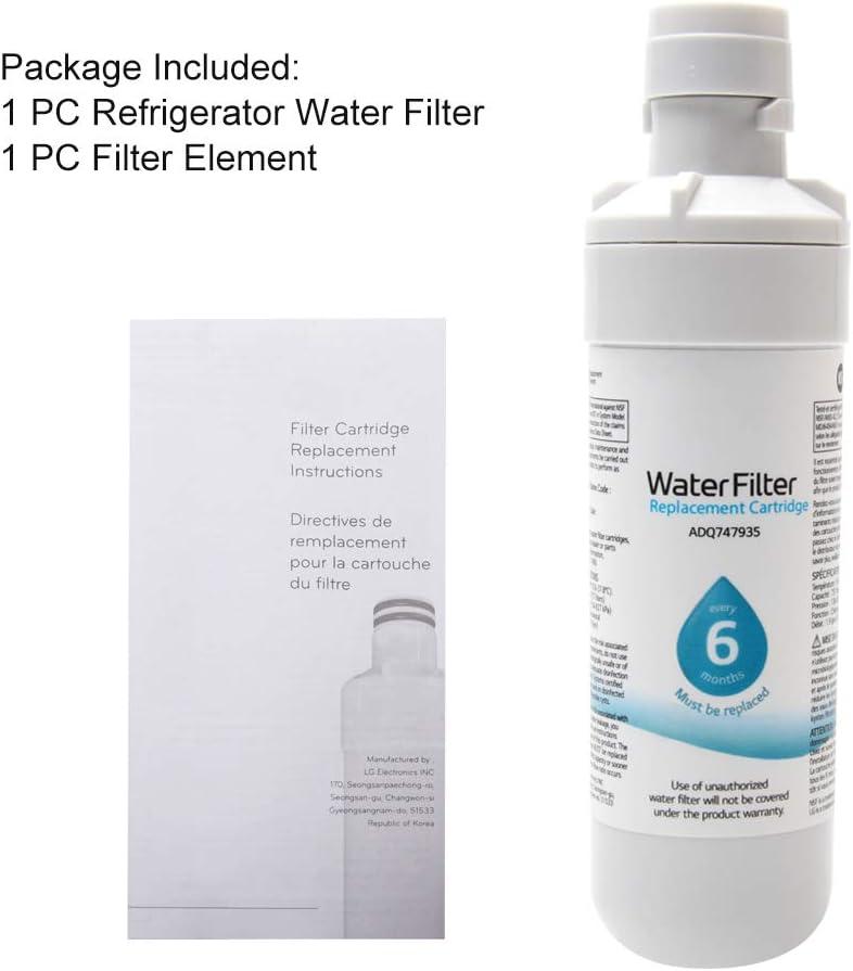 image:imageFiltre eau de rechange LT1000P pour rfrigrateur avec lment filtrant compatible avec Kenmore 9980 convient pour les rfrigrateurs porte franaise et cte cte blanc 1 piceBlanc 1 Pice