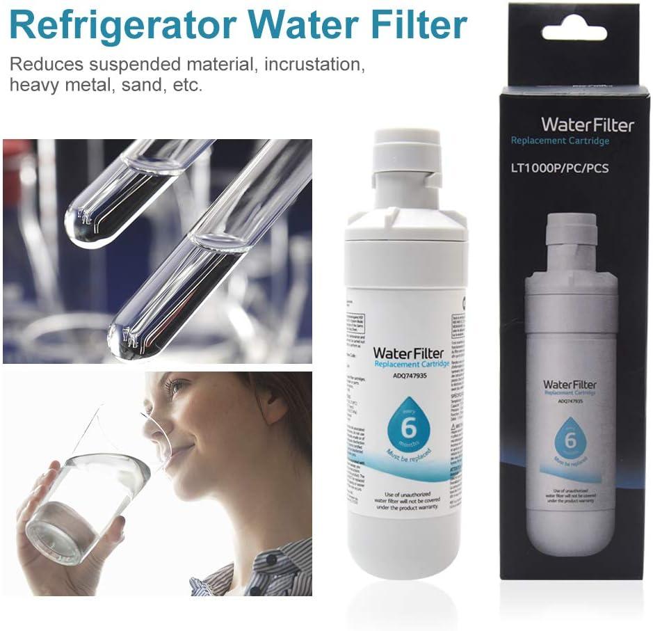 image:imageFiltre eau de rechange LT1000P pour rfrigrateur avec lment filtrant compatible avec Kenmore 9980 convient pour les rfrigrateurs porte franaise et cte cte blanc 1 piceBlanc 1 Pice