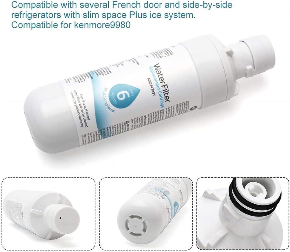 image:imageGenerisch Pack de 3 filtres eau pour rfrigrateur de remplacement pour LT1000P ADQ74793501 ADQ74793502 Kenmore 469980 9980 LFXC24796S LSFXC2496D MDJ64844601 NSF certifi2pack3pack