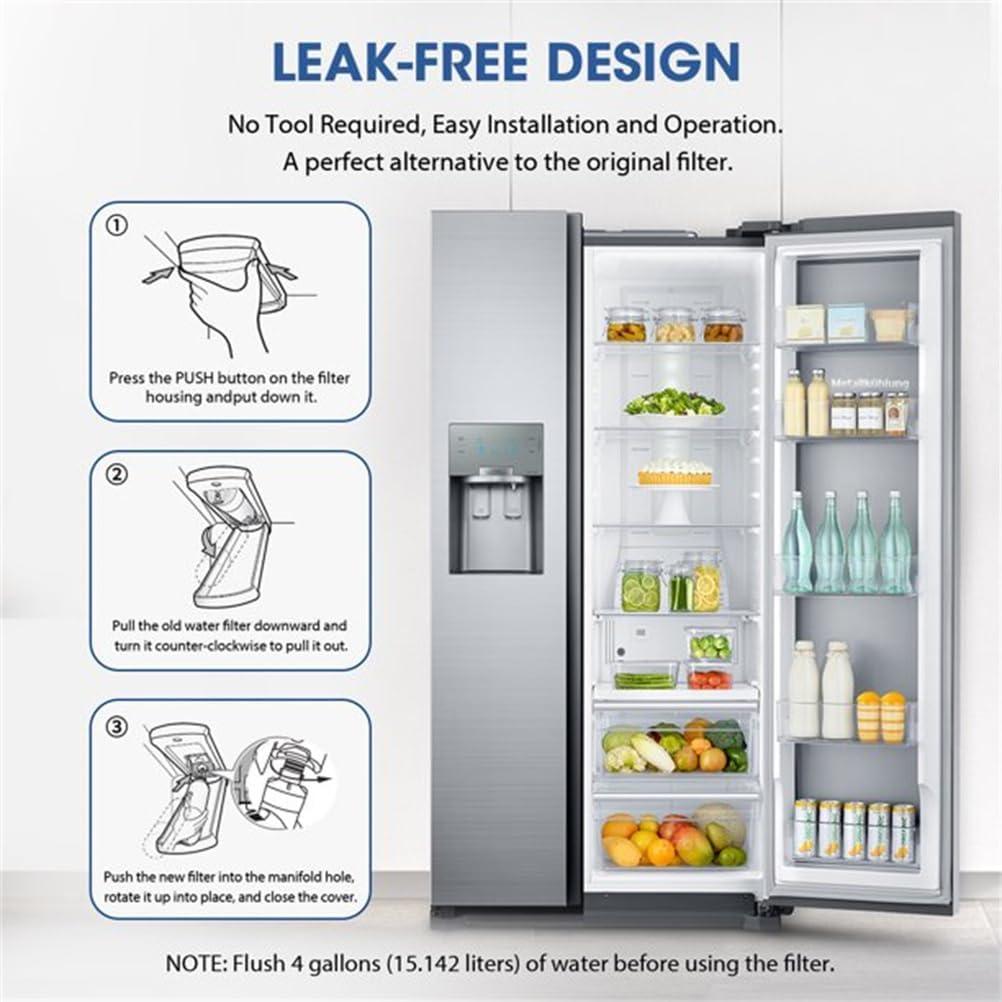 image:imageGenerisch Pack de 3 filtres eau pour rfrigrateur de remplacement pour LT1000P ADQ74793501 ADQ74793502 Kenmore 469980 9980 LFXC24796S LSFXC2496D MDJ64844601 NSF certifi2pack4pack