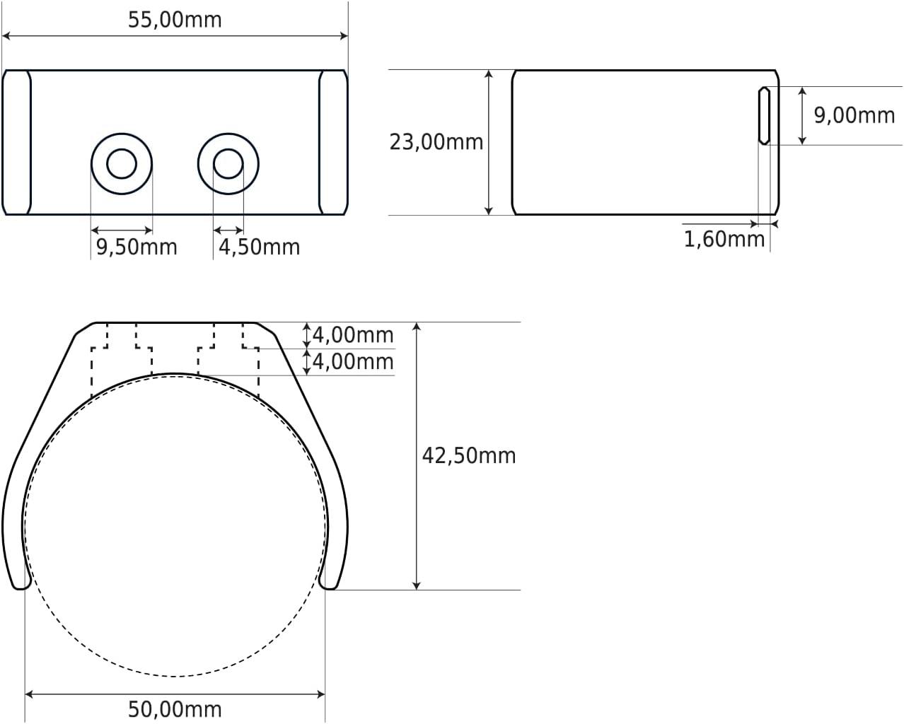 image:imageSupport pour filtre eau rfrigrateur kit montage pince clips fixations montage rapide scurit dmontage compatible LG Waterdrop Samsung 1 diamtreDurchmesser 50mm