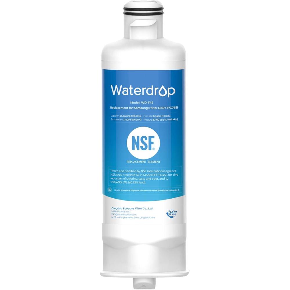 image:imageWaterdrop DA9717376B Filtre Eau pour Rfrigrateur Compatible avec Samsung HAFQinEXP DA9717376B HAFQin DA9708006C Rduction des PFAS PFOAPFOS Pack de 21 Unit Lot de 1