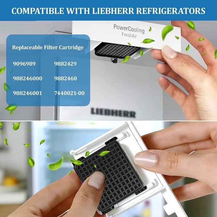 image:image3 articles Filtres Charbon Actif pour Rfrigrateur Liebherrcompatible Liebherr Filtre Air FraisPour les Rfrences 9096989 988246000 988246001744002100Filtre de Rechange pour Rfrigrateur