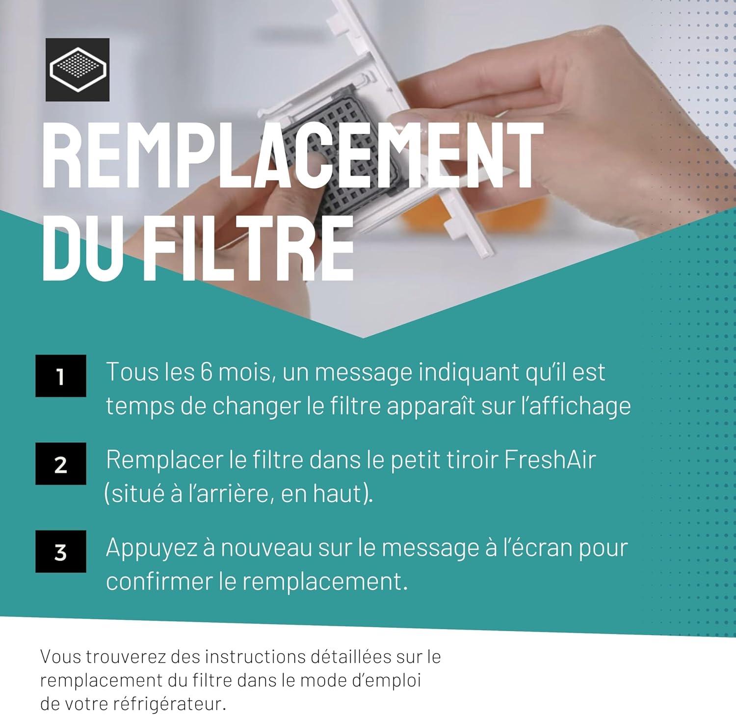 image:imageFresh Air Lot de 4 filtres charbon actif pour rfrigrateur Liebherr 9096989 9882460 988246000 et 744002100
