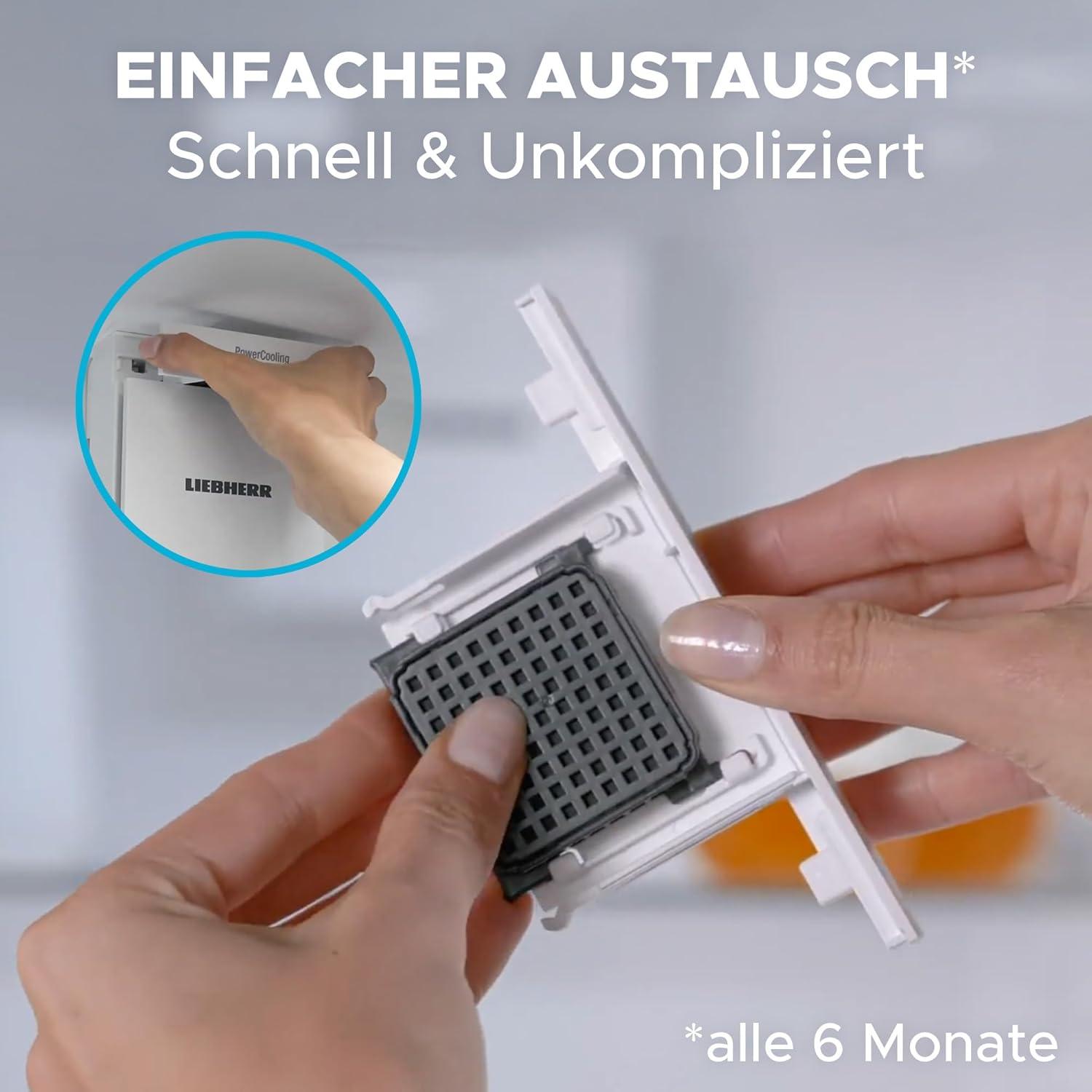 image:imageLot de 2 filtres charbon actif pour rfrigrateur Liebherr 909698900 988242900 988246000 Filtre air de rechange pour rfrigrateur conglateur Noir
