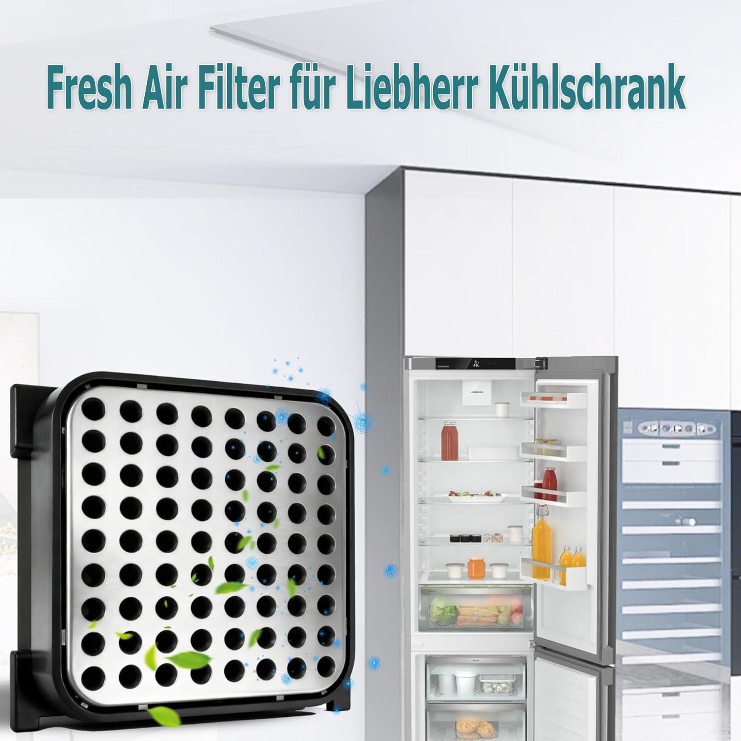 image:imageLot de 4 filtres air Fresh Air pour rfrigrateur Liebherr 9096989 9882460 9882429 988246000 988246001 Filtre charbon actif de rechange pour 744002100 Filtre air pour rfrigrateur