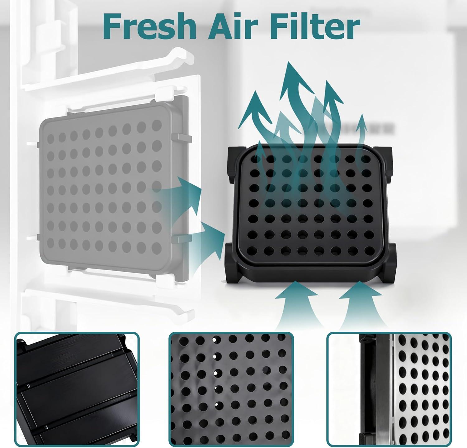 image:imageLot de 4 filtres air Fresh Air pour rfrigrateur Liebherr 9096989 9882460 9882429 988246000 988246001 Filtre charbon actif de rechange pour 744002100 Filtre air pour rfrigrateur