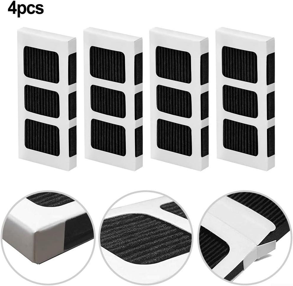 image:imageLot de 4 filtres air de rechange pour rfrigrateur compatibles avec les modles 242047805 4582822 et 5303918847 charbon actif