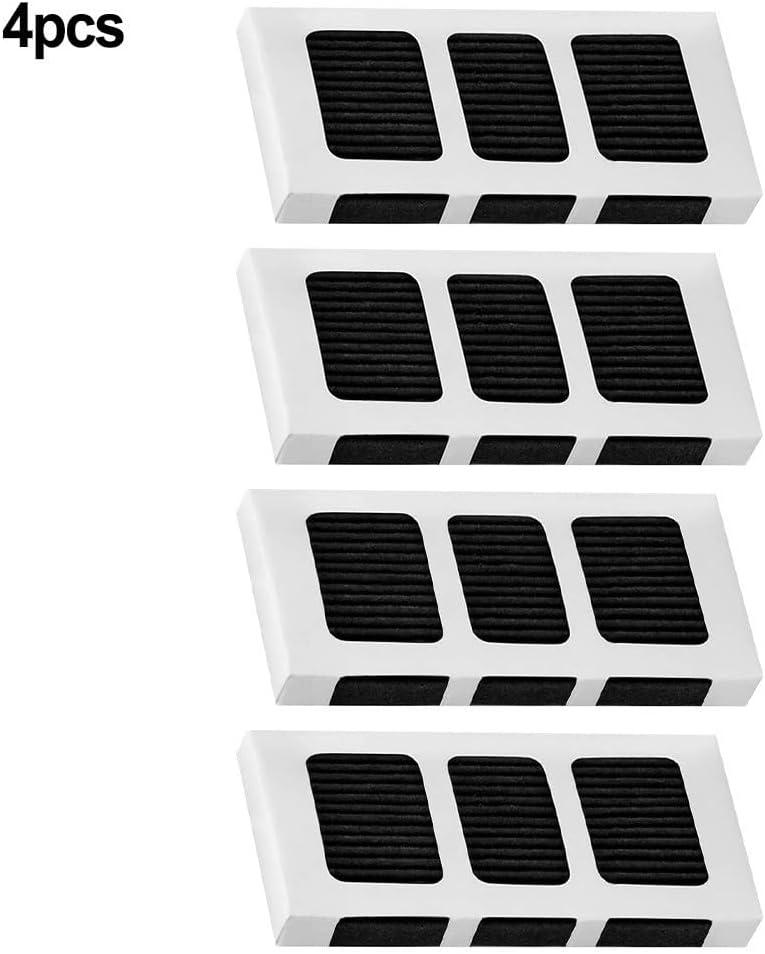 image:imageLot de 4 filtres air de rechange pour rfrigrateur compatibles avec les modles 242047805 4582822 et 5303918847 charbon actif