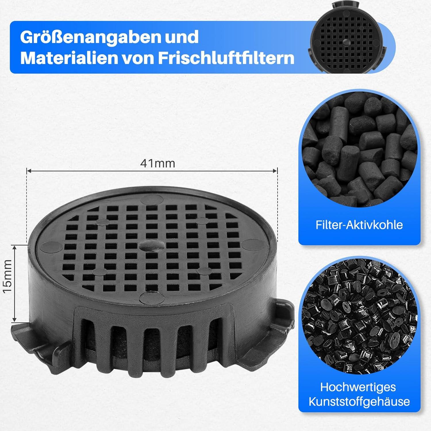 image:imagePack de 4 filtres charbon actif pour rfrigrateur Liebherr 9096342 9881116 filtre air frais pour Miele 10806820 filtre charbon rond 45 mm