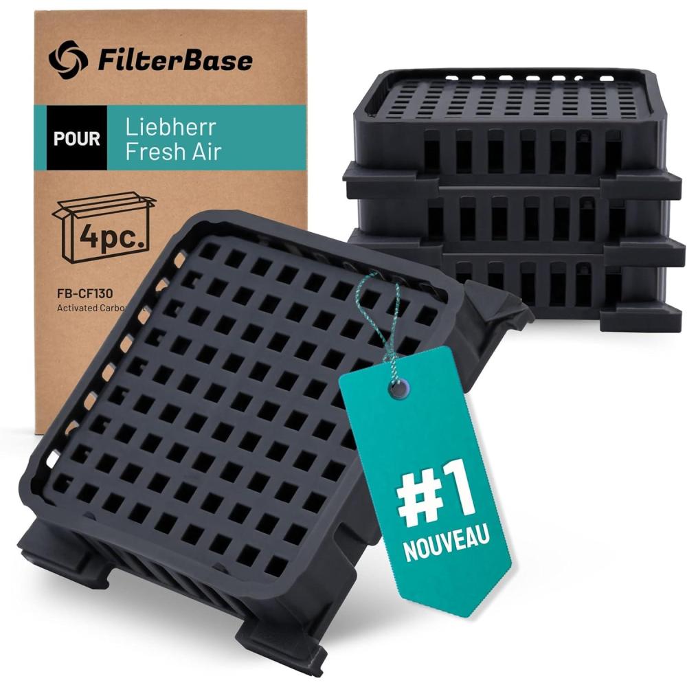 image:imageFresh Air Lot de 4 filtres charbon actif pour rfrigrateur Liebherr 9096989 9882460 988246000 et 744002100