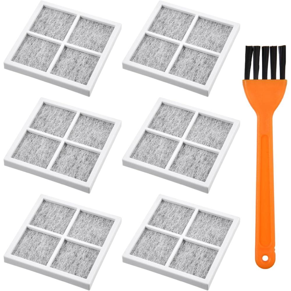 image:imageLot de 6 filtres air de rechange pour rfrigrateur filtre charbon actif avec brosse compatible avec LG LT120F et Kenmore Elite 469918 9918 ADQ73214402 ADQ73214403 ADQ73214404