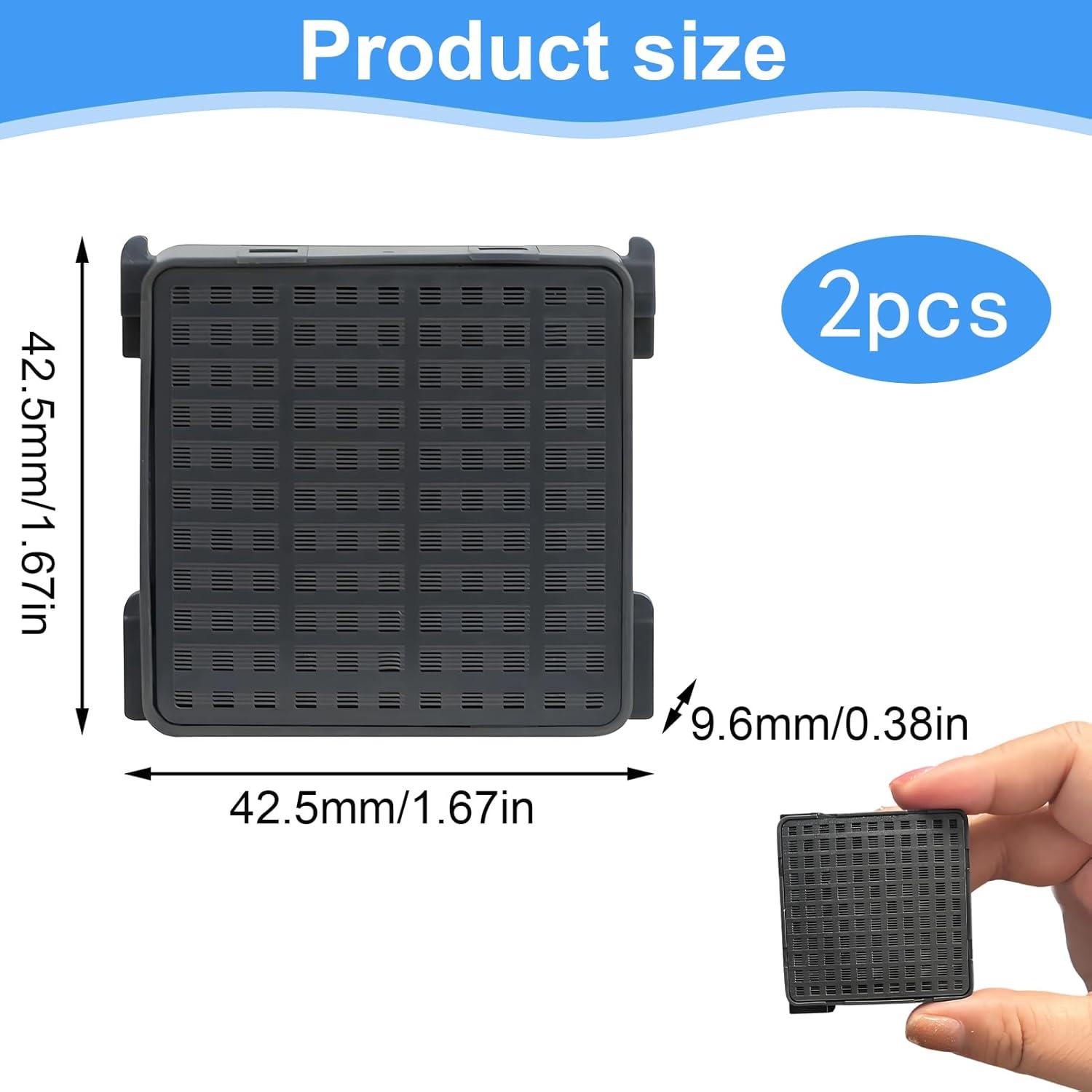 image:image2 Pices Filtre Charbon Actif Compatibles avec Rfrigrateurs Liebherr 9096989 9882460 988246000 Filtre Fresh Air pour Liebherr Pice de Remplacement pour 744002100 afin damliorer la Fracheur