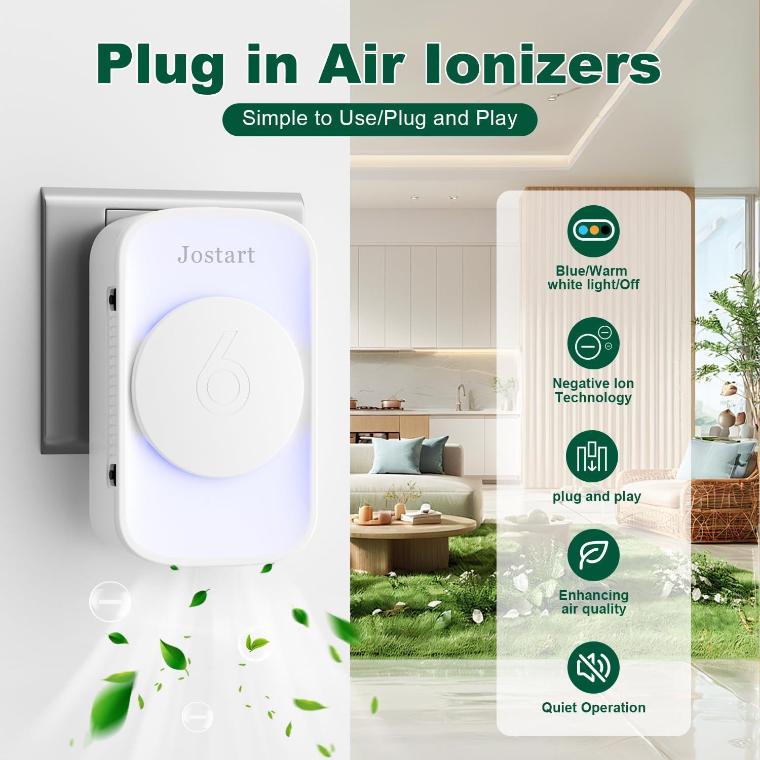 image:imageIonisateur Filtre Air Appartement lot de 3 Purificateurs Dair Silencieux Salle Fumeurs Petite Pice Pour Fume Animaux Domestiques Formaldhyde et Odeurs