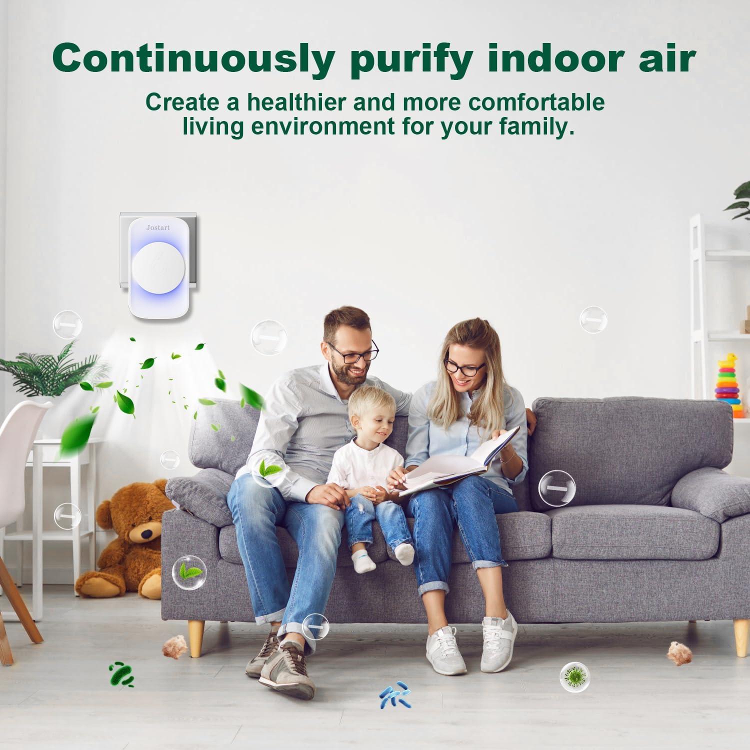 image:imageIonisateur Filtre Air Appartement lot de 3 Purificateurs Dair Silencieux Salle Fumeurs Petite Pice Pour Fume Animaux Domestiques Formaldhyde et Odeurs