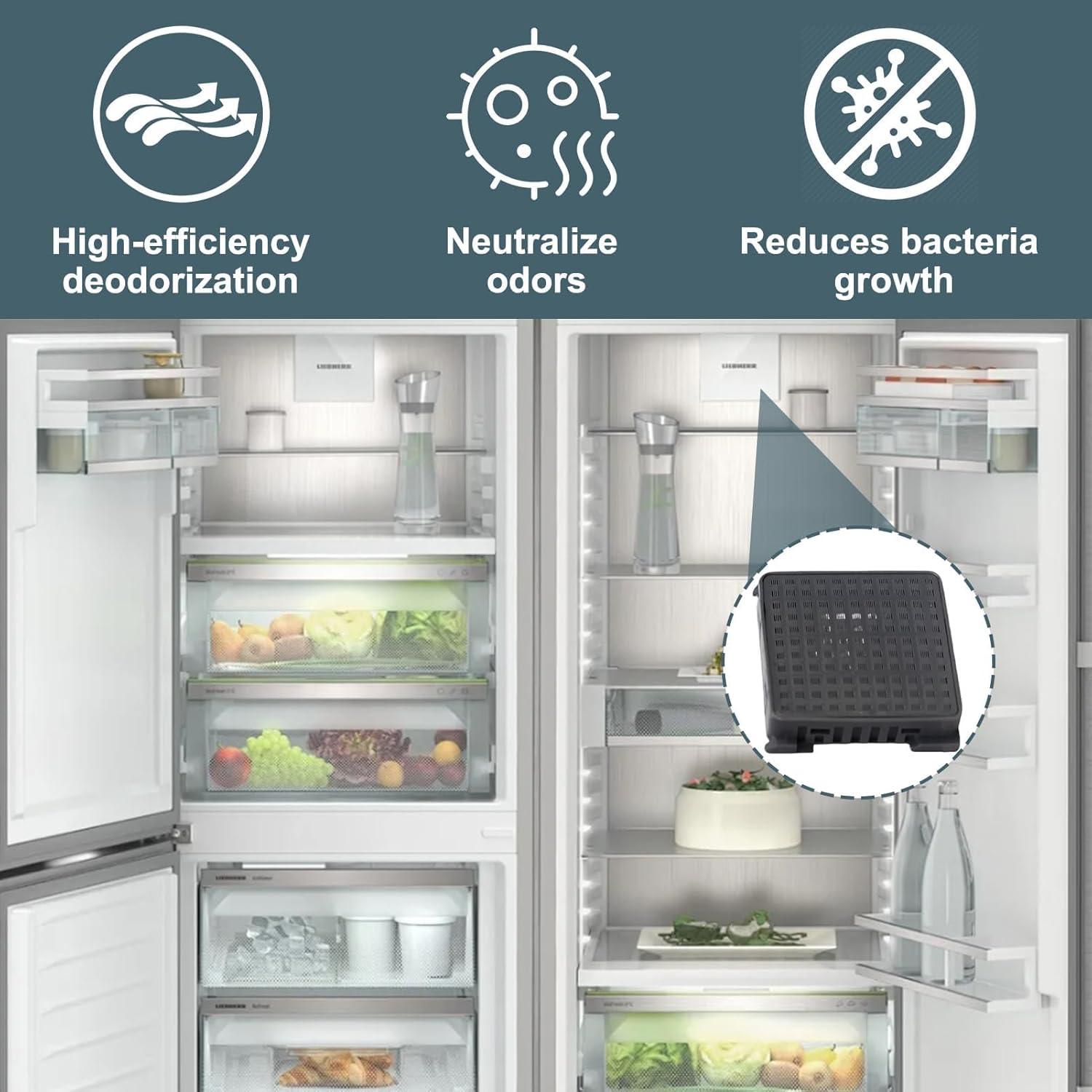image:imageLot de 2 Filtres Charbon Actif Fresh Air pour Rfrigrateur 9096989 9882460 988246000 Filtre Remplacement Purification pour Fonction FreshAir AntiOdour 425 x 425 x 96 mm