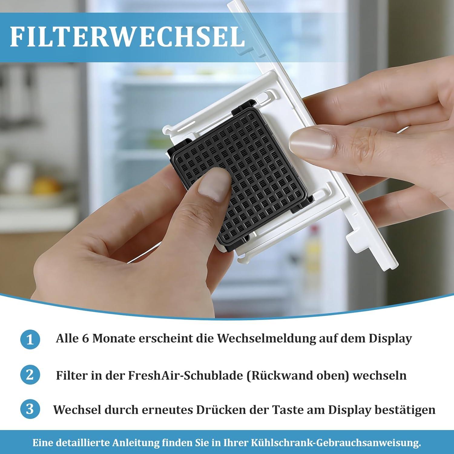 image:imageLot de 2 filtres charbon actif pour rfrigrateur Liebherr filtre Fresh Air compatible avec 744002100 9096989 9882460 988246000 988246001 9882429