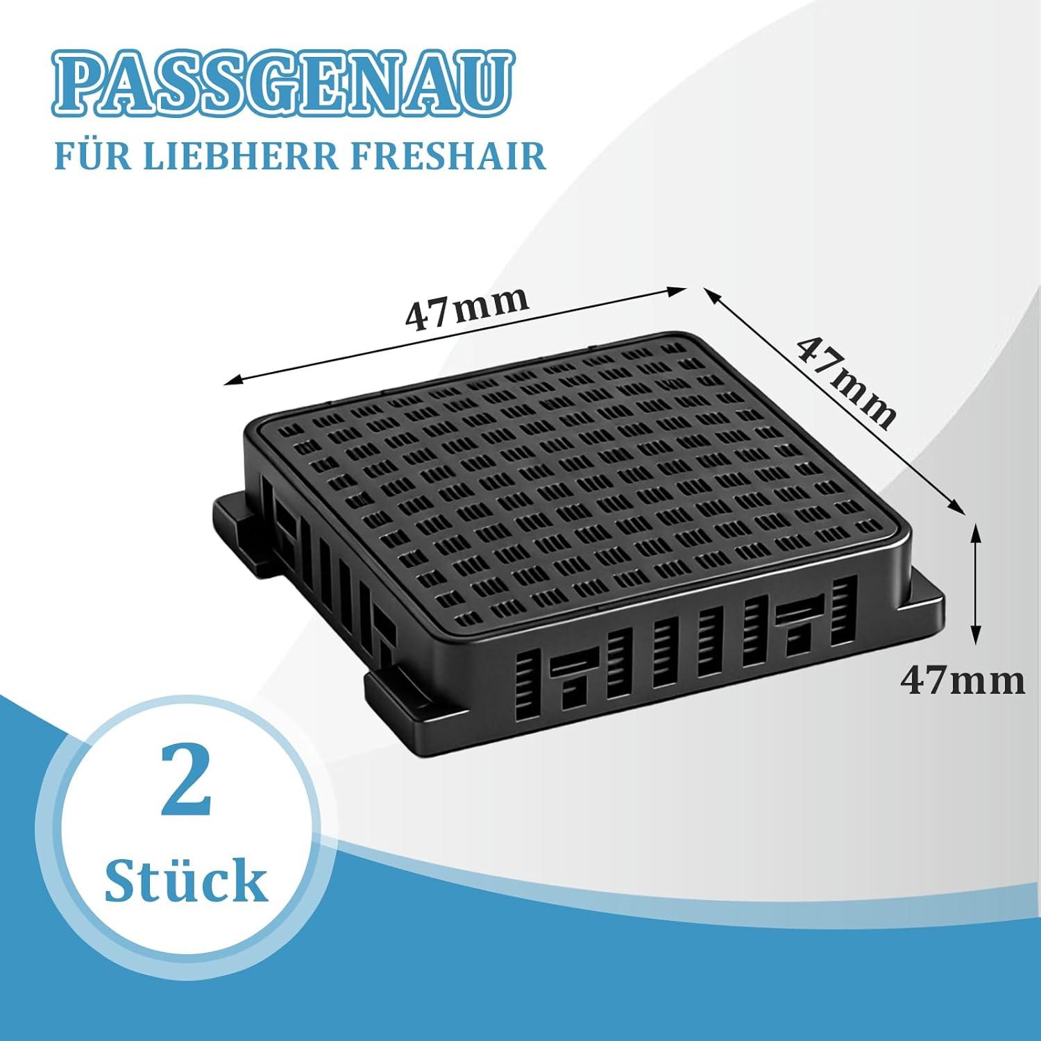 image:imageLot de 2 filtres charbon actif pour rfrigrateur Liebherr filtre Fresh Air compatible avec 744002100 9096989 9882460 988246000 988246001 9882429