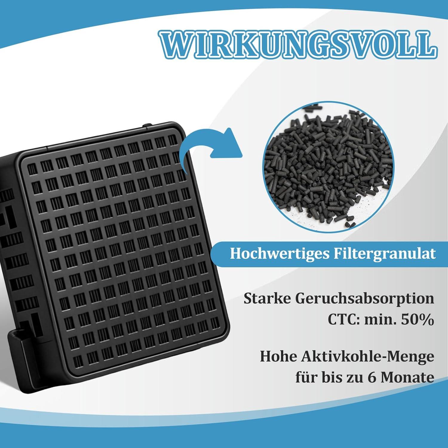 image:imageLot de 2 filtres charbon actif pour rfrigrateur Liebherr filtre Fresh Air compatible avec 744002100 9096989 9882460 988246000 988246001 9882429