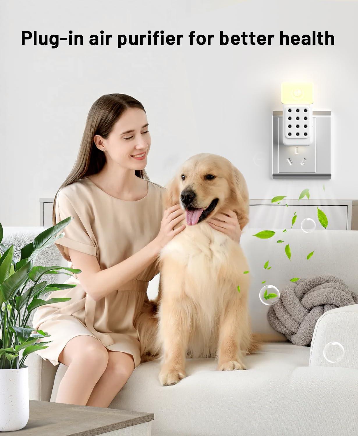 image:imagePurificateur dAir 1Pcs Dayear Plugin Negative Ion Purifier avec Capteur de Mouvement Mini Air Purifier Purificateur Ioniseur dAir pour ChambreMaisonSalonChambre dAnimaux