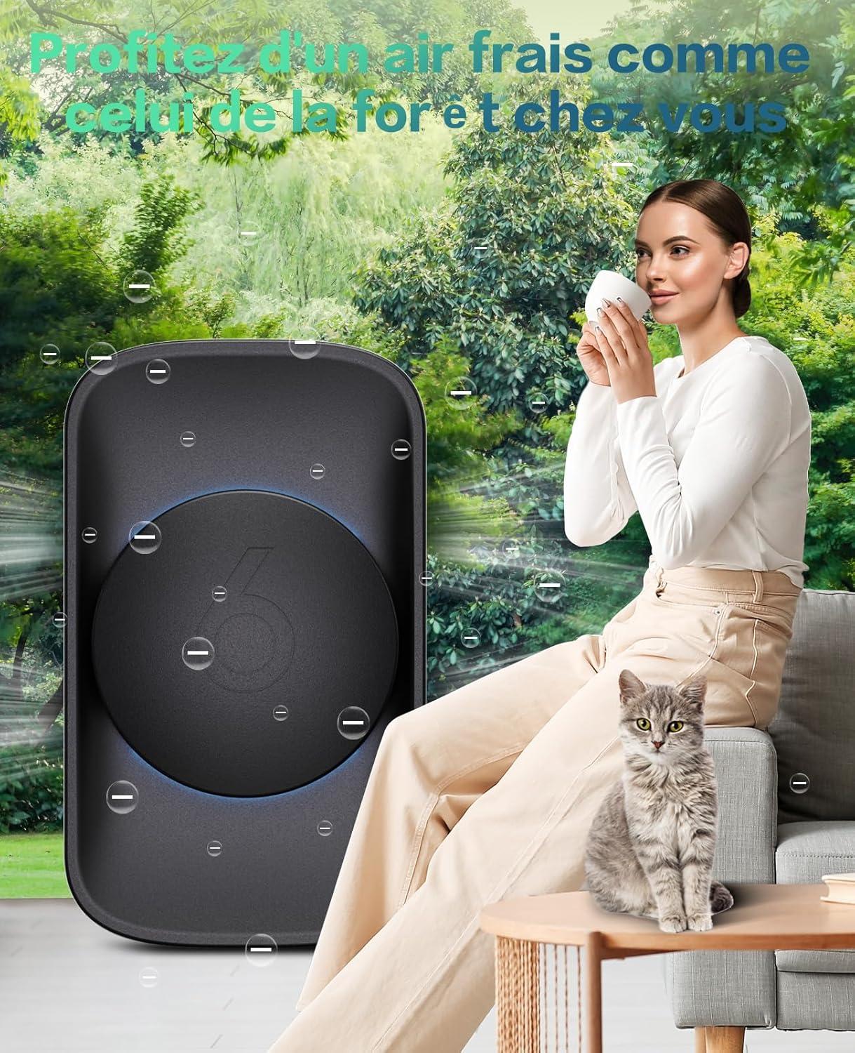 image:imagePurificateur dair portable pour la maison iDiskk 3 units Purificateur dair brancher Convient pour les chambres coucher les pices animaux de compagnie les salles de bain et les placards