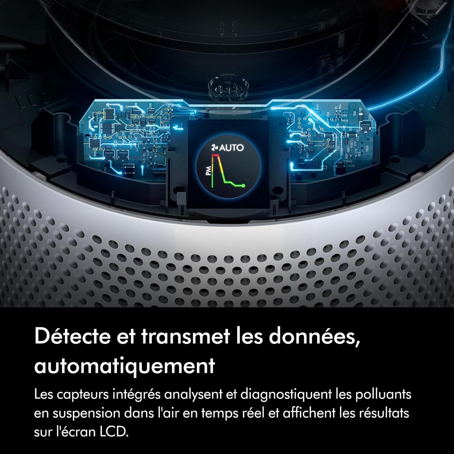 image:imageDyson Purifier HotCool Gen1 Purificateur dair et chauffage HP10 purification chauffage avec flux dair rafrachissant puissant ArgentHP10 Dyson