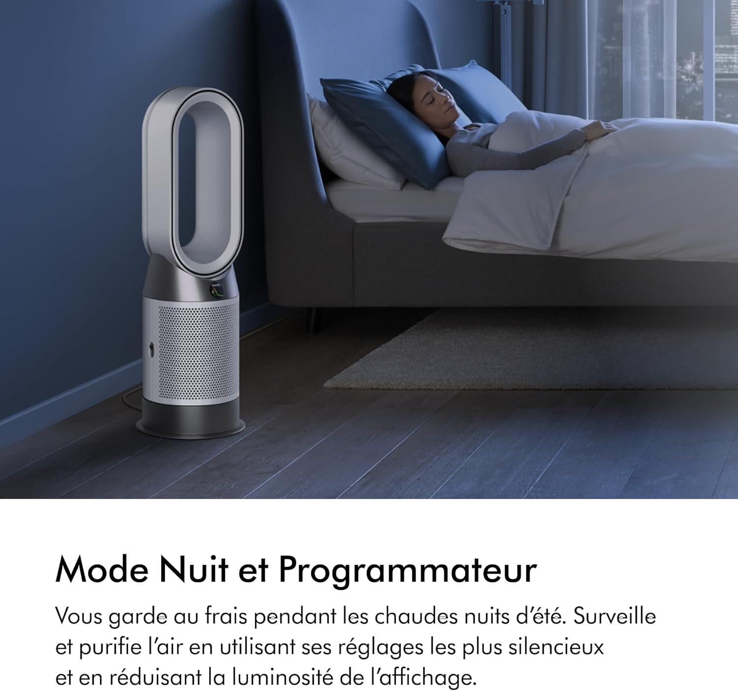 image:imageDyson Purifier HotCool Gen1 Purificateur dair et chauffage HP10 purification chauffage avec flux dair rafrachissant puissant ArgentHP10 Dyson
