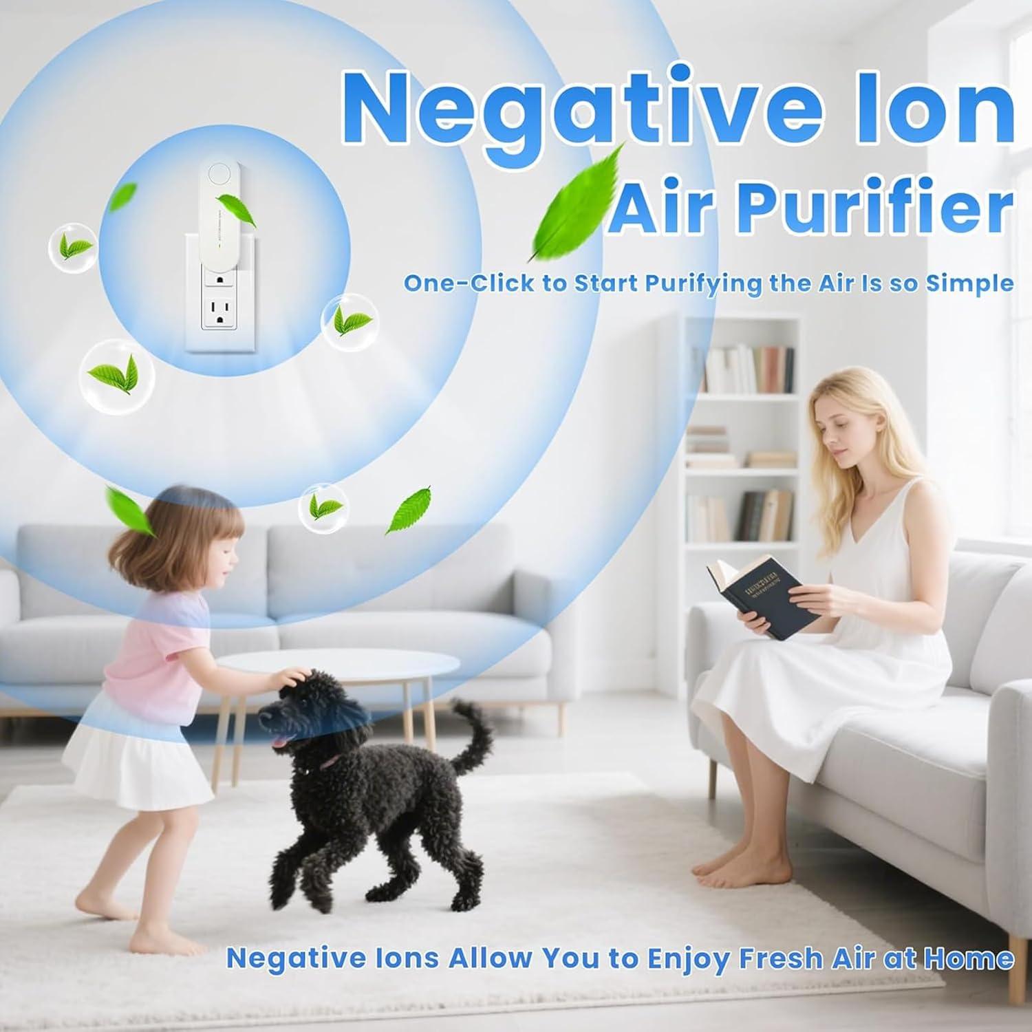 image:imageHarmonia Divine Purificateur dAir Ionique Ngatif 2026 Plugin limine les Odeurs et Polluants UltraSilencieux Sans Filtre Pour Chambres Toilettes Placards Salle des Animaux et Bureau 3 PCS2 Pcs