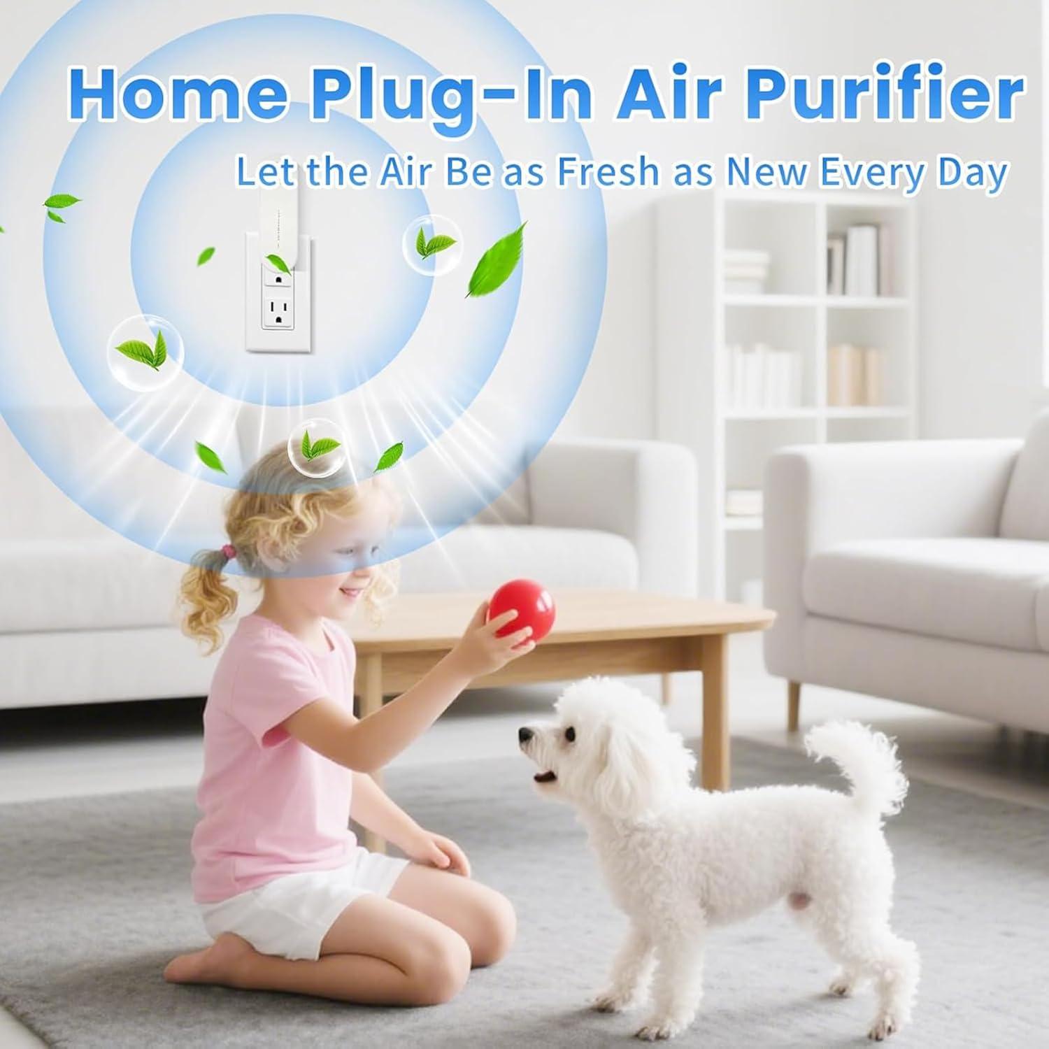 image:imageHarmonia Divine Purificateur dAir Ionique Ngatif 2026 Plugin limine les Odeurs et Polluants UltraSilencieux Sans Filtre Pour Chambres Toilettes Placards Salle des Animaux et Bureau 3 PCS1 Pcs
