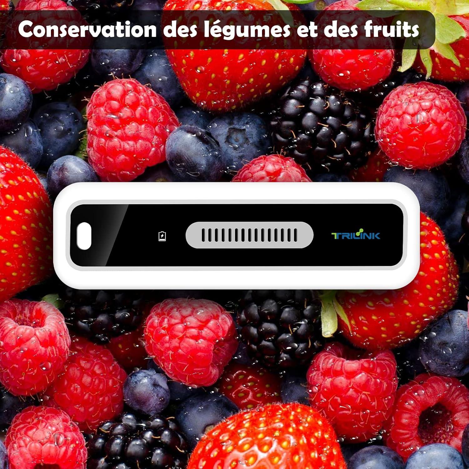 image:imageMini USB Dsodorisant Frigo Affichage LED Ozone Generateur Purificateur Dair Anti Odeur Frigo Absorbeur dodeur Destructeur dodeur pour rfrigrateur Armoire Placard Chaussures VoiturePremium