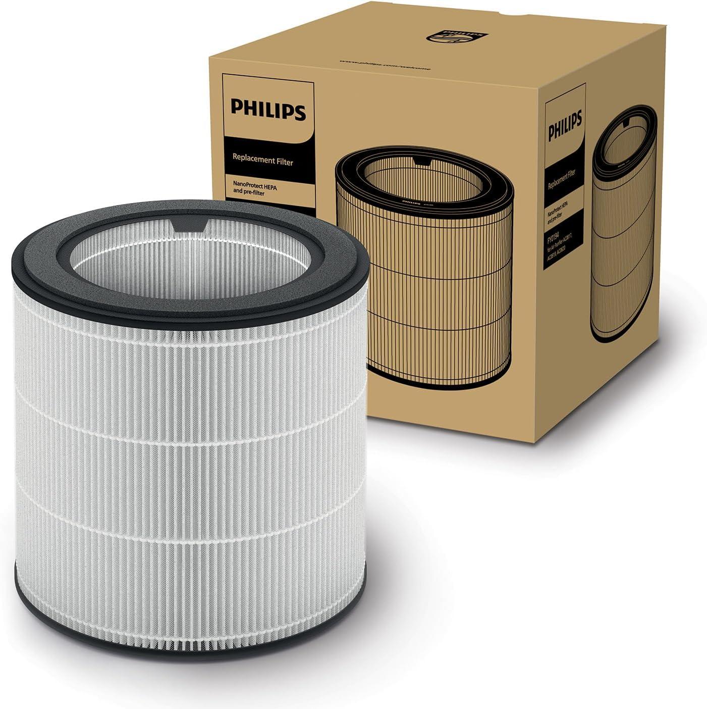 image:imagePhilips Filtre de remplacement pour purificateur dair Charbon Actif et Prfiltre dure de vie de 12 Mois Compatible avec AC0850 Protge du pollen poussires squames animales et gaz FY029330Filtre de rechange AC0820