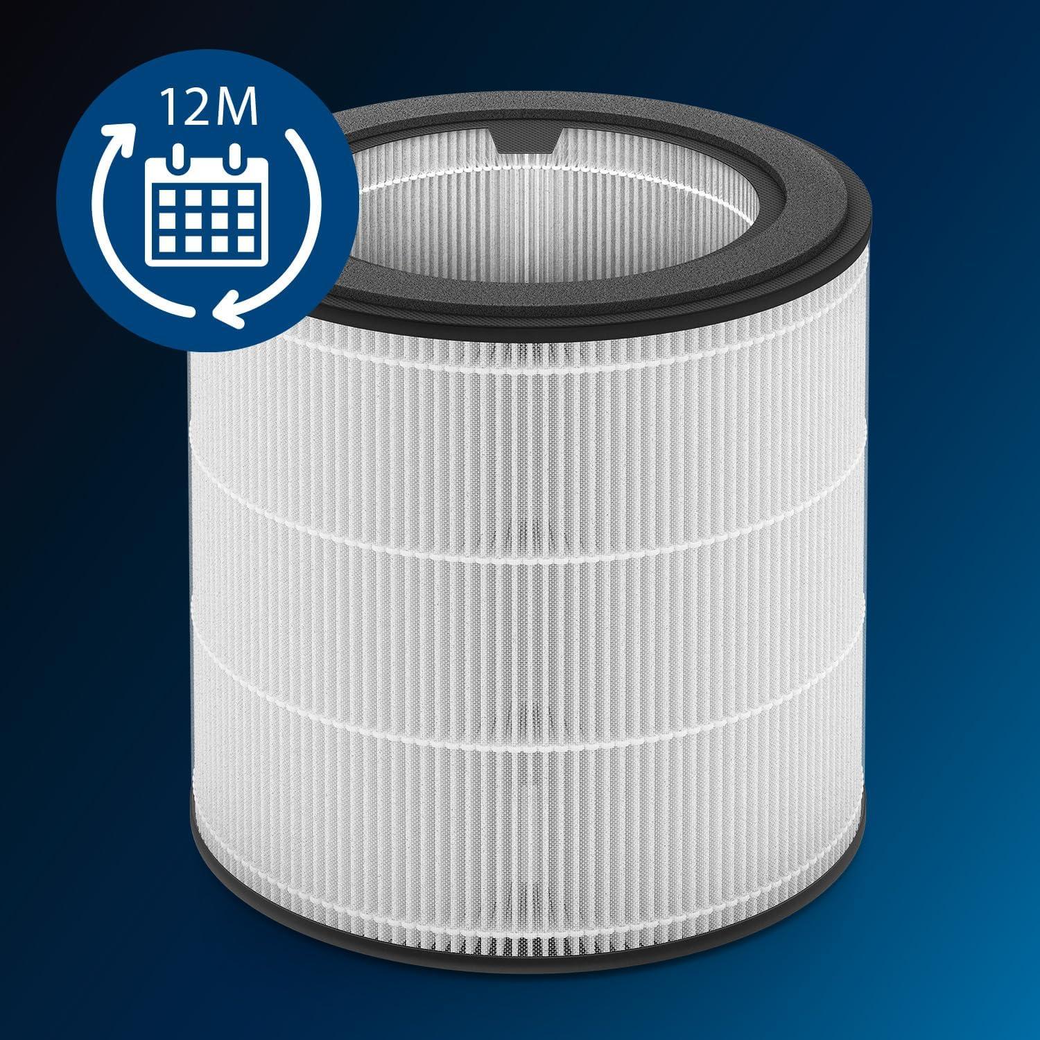 image:imagePhilips Filtre de remplacement pour purificateur dair Charbon Actif et Prfiltre dure de vie de 12 Mois Compatible avec AC0850 Protge du pollen poussires squames animales et gaz FY029330Filtre de rechange AC0820
