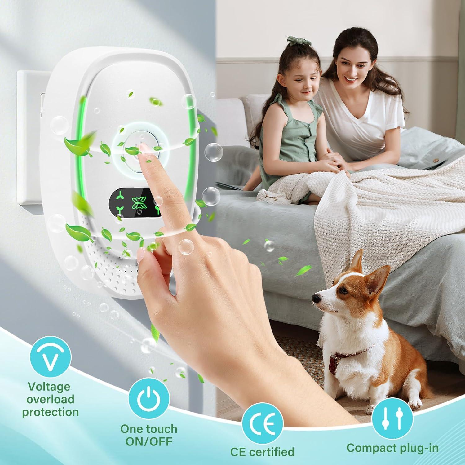 image:imagePurificateur dair Purificateur dAir IonisatorPurificateur dair Plug In Pack de 4Mini ioniseur portable pour la maisonPurificateur dair ions ngatifs enfichables pour bureauchambresalle de