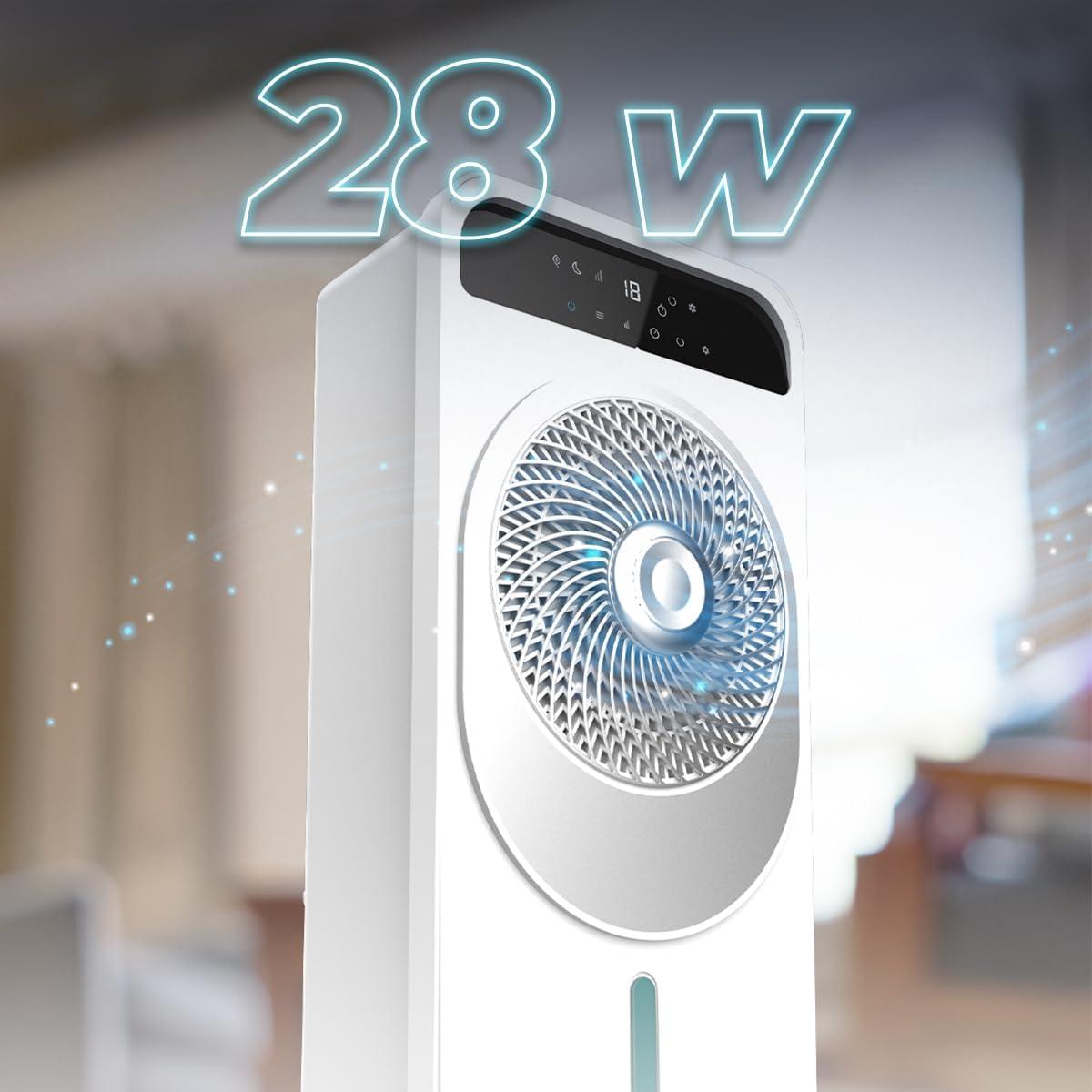 image:imageCecotec Refroidisseur vaporation EnergySilence 3500 Cool Compact 65 W Rservoir 35 L 3 Vitesses Oscillation 70 Roulettes Multidirectionnelles 2 Refroidisseurs Inclus5 L