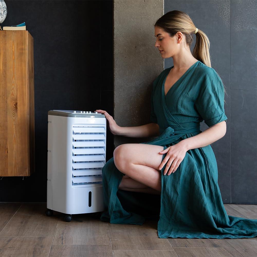 image:imageCecotec Refroidisseur vaporation EnergySilence 3500 Cool Compact 65 W Rservoir 35 L 3 Vitesses Oscillation 70 Roulettes Multidirectionnelles 2 Refroidisseurs Inclus3 5 L