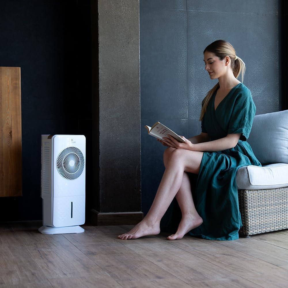 image:imageCecotec Refroidisseur vaporation EnergySilence 3500 Cool Compact 65 W Rservoir 35 L 3 Vitesses Oscillation 70 Roulettes Multidirectionnelles 2 Refroidisseurs Inclus3 5 L