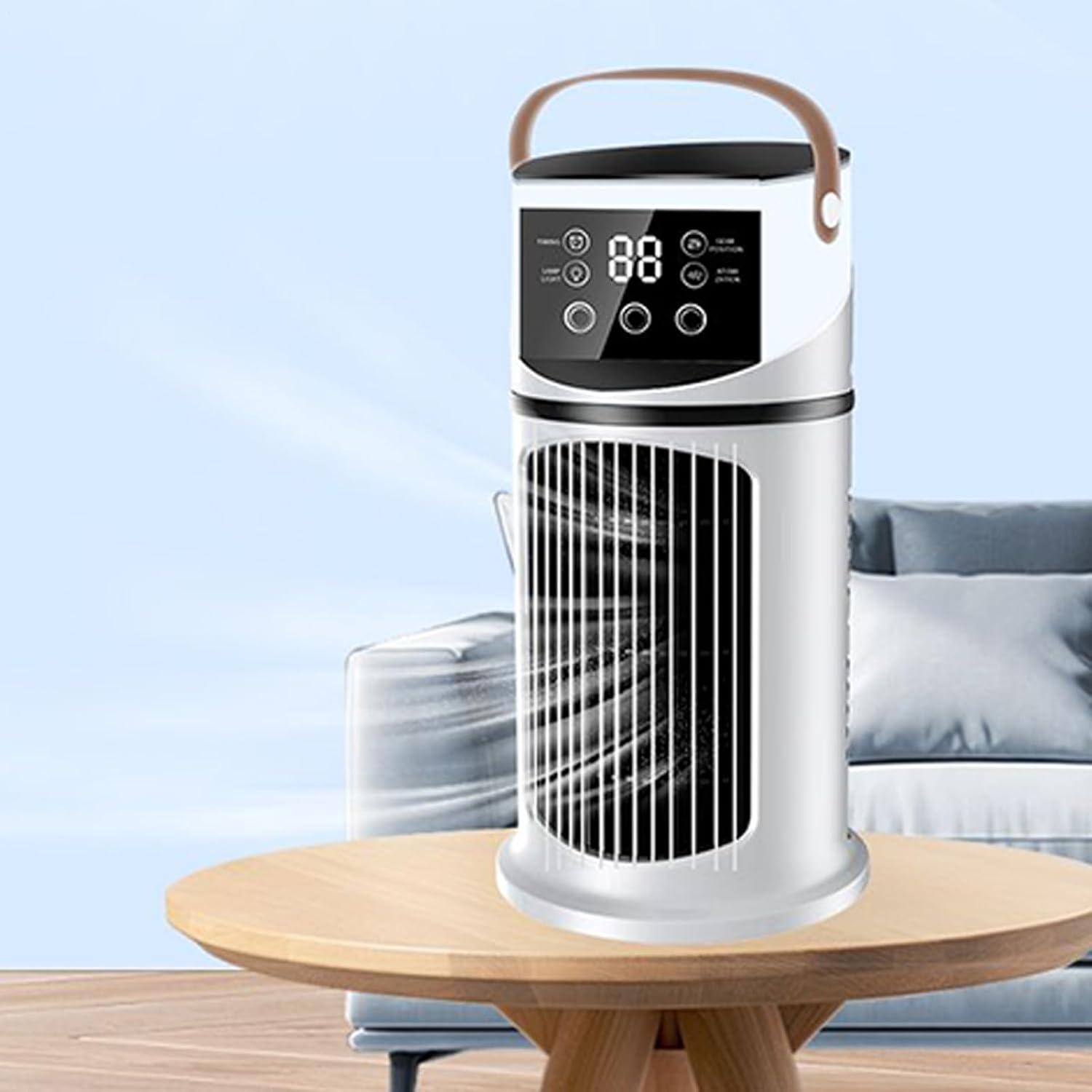 image:imageClimatiseur Mobile 4en1 Avec Dshumidificateur Ventilateur Et Mode Nuit Silencieux Ventilateur De Bureau Climatiseur Mobile Pour Intrieur Pour DortoirSalon Et Chambre Coucher 27x155x155cm