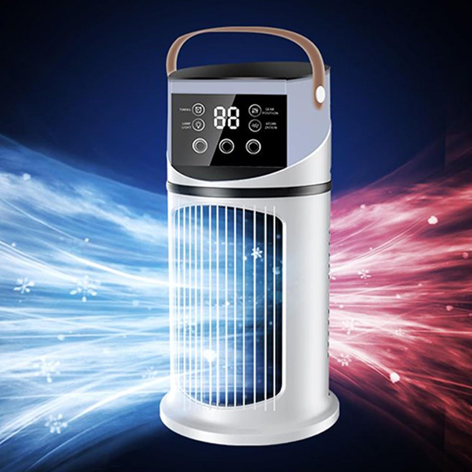 image:imageClimatiseur Mobile 4en1 Avec Dshumidificateur Ventilateur Et Mode Nuit Silencieux Ventilateur De Bureau Climatiseur Mobile Pour Intrieur Pour DortoirSalon Et Chambre Coucher 27x155x155cm