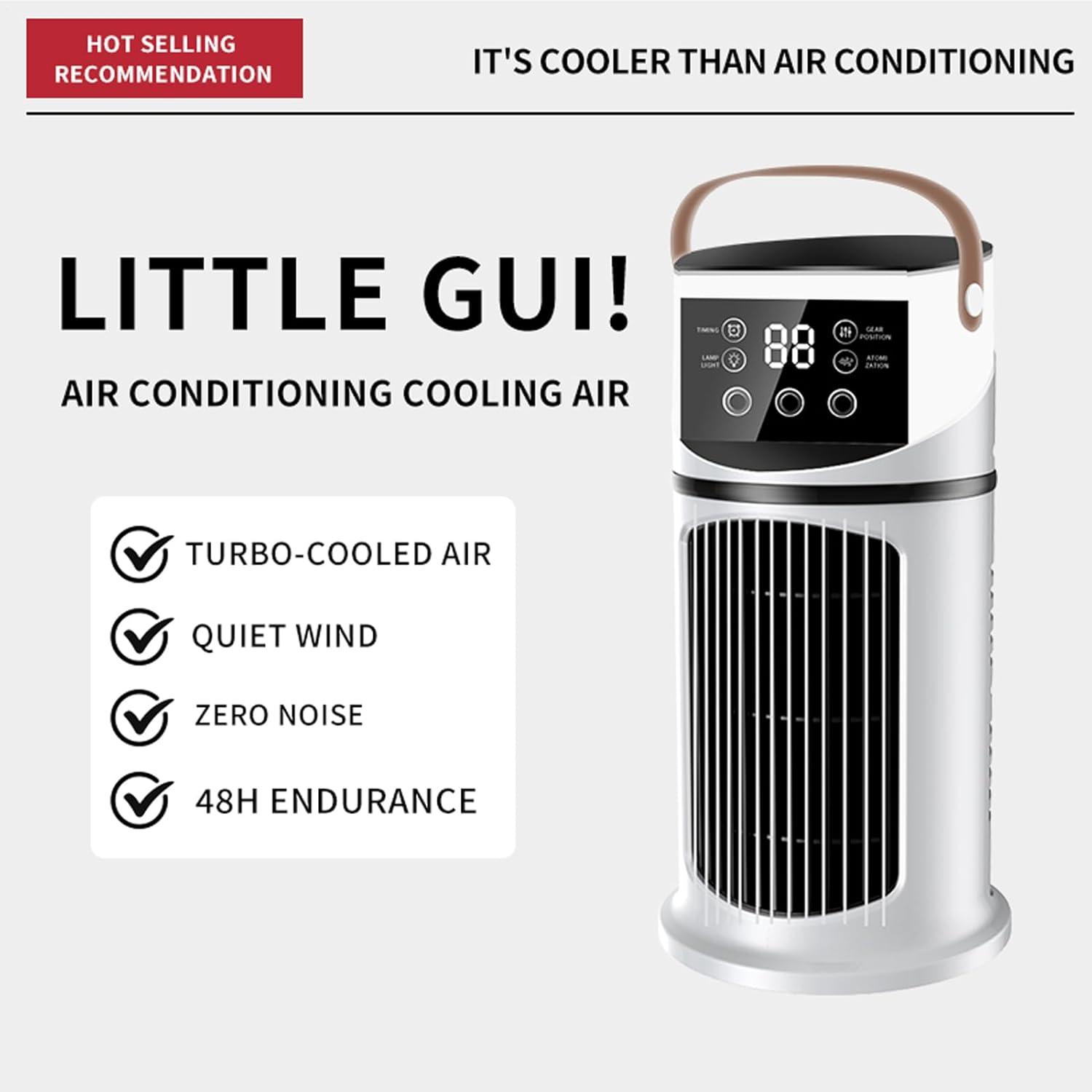 image:imageClimatiseur Mobile 4en1 Avec Dshumidificateur Ventilateur Et Mode Nuit Silencieux Ventilateur De Bureau Climatiseur Mobile Pour Intrieur Pour DortoirSalon Et Chambre Coucher 27x155x155cm