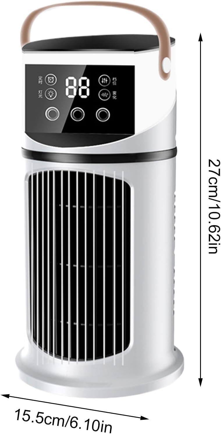 image:imageClimatiseur Mobile 4en1 Avec Dshumidificateur Ventilateur Et Mode Nuit Silencieux Ventilateur De Bureau Climatiseur Mobile Pour Intrieur Pour DortoirSalon Et Chambre Coucher 27x155x155cm