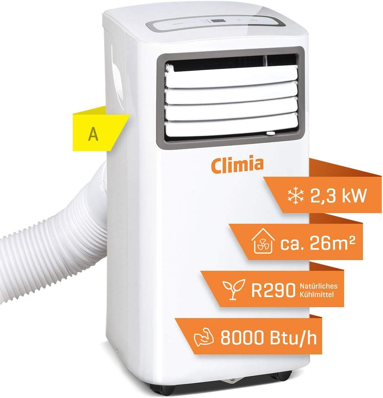 image:imageClimia CMK 2600 climatiseur mobile refroidisseur dair 3en1 ventilateur climatisation et dshumidificateur avec vacuation capacit 80 m3